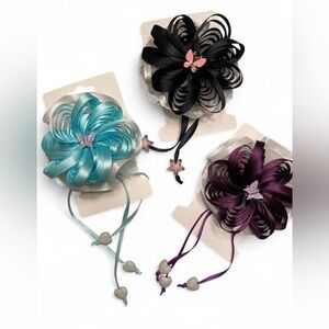 Set of 3 Butterfly Hair Clips- Hand crafted